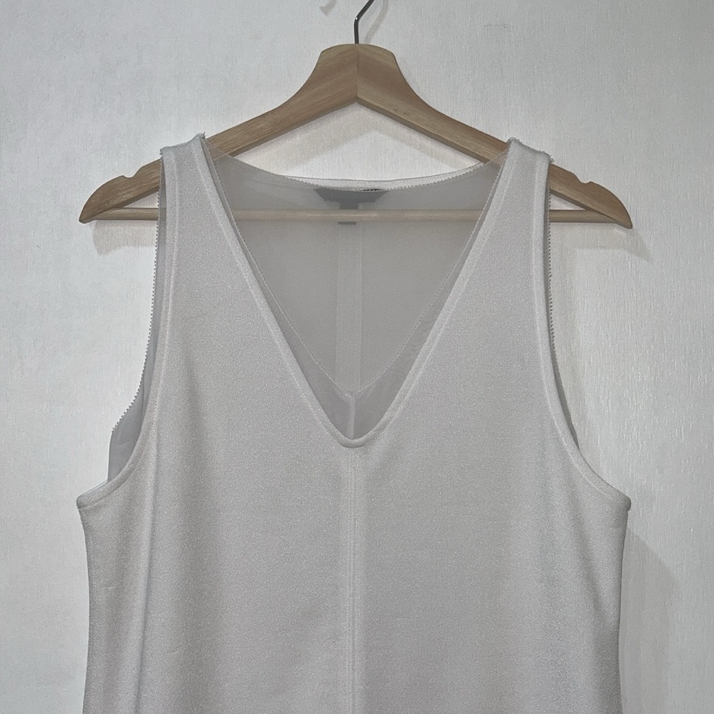 BANANA REPUBLIC WOMENS SLEEVELESS BLOUSE WHITE  Sz SMALL - Picture 3 of 10